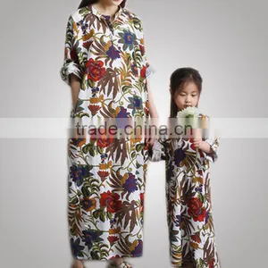 Popular Summer Plus Size Women Fancy Mother And Child Dress For Fat thumbnail-2