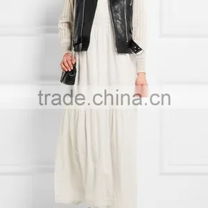 Personalized Latest Design Custom Cheap Lady Leather Vest thumbnail-3