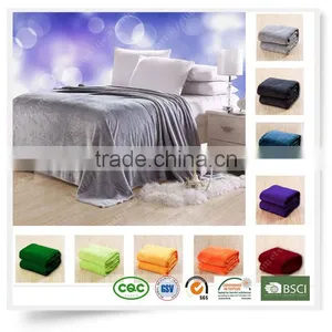 New Style Polar Plain Super Soft Glossy Flannel Blanket Factory Price High Quality Wholesale thumbnail-1