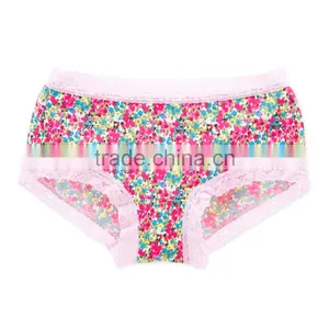 Factory Custom Cheapest Printing 95% Cotton 5% Spandex With Lace Sexy Fancy Woman Underwear thumbnail-1