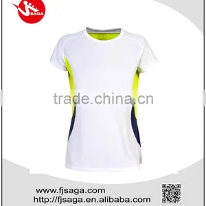 Custom Women 100% Polyester Round Neck Tee t Shirt thumbnail-1