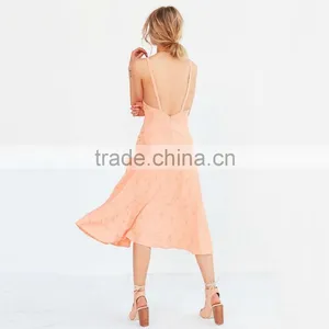 2016 Embroidered Maxi Dress Backless Dress thumbnail-2