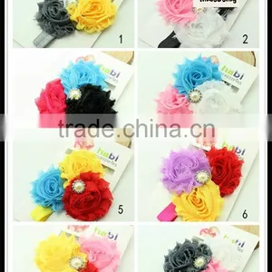 White Black Pink Flowers Baby Hairband Headwear 1.5X 36cm TLLC-49 thumbnail-6