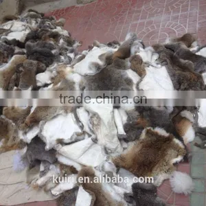 Luxury Stuff Leather Rabbit Real Fur Cheap and Good Quality Garment Textile Accessories Material Rabbit Fur Skin thumbnail-3