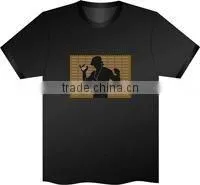 High Brightness & Good Quality EL Sound Active T-shirt With Customized Design thumbnail-1