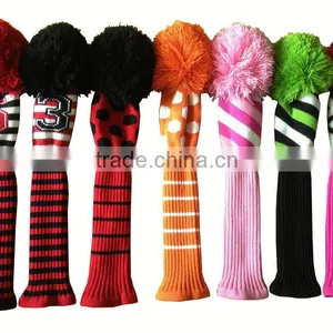 2017 Custom Golf Driver Headcovers Knitted Golf Club Headcovers thumbnail-1