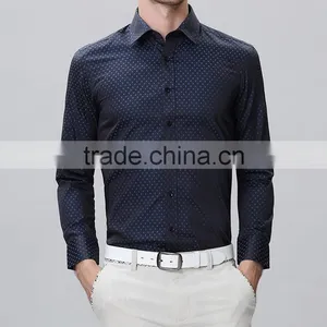 Fashion Men Beautiful Dress Shirt Delicate Printed Slimming Garment thumbnail-1