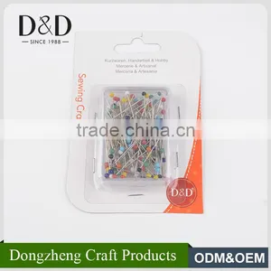 Professional Manufacture Colorful Straight Decorative Glass Flower Head Pins thumbnail-1