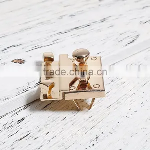 Zinc Based Alloy Purse Twist Turn Lock Gold Plated 36mm(1 3/8") x 35mm(1 3/8"), 1 Set thumbnail-3