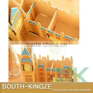 Creative DIY Paper Puzzle Desktop Storage Box Office Stationery Pencil Case, Pen Storage Rack, Pen Stand Holder thumbnail-4