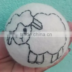 100% Organic Felt Dryer Balls/100% Handmade Natural Felt Dryer Ball thumbnail-2