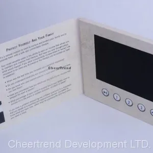 Promotional 7 Inch LCD Video Greeting Book, Lcd Video Brochure Card for Advertising thumbnail-2