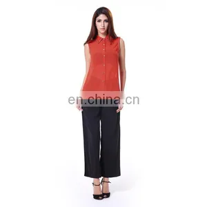 2015 Wholesale Light Weight XXX Size Fat Sleeveless Women Shirts thumbnail-1