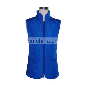 High Quality Reasonable Price Elegant Europe Style Blue Fur Vest Pattern thumbnail-1