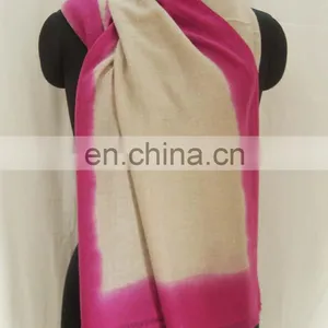 Gauze Pashmina Wool Shawl Stoles With Ombre Dye 2017 thumbnail-2