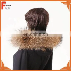 Down Coat Raccoon Fur Collar Trim thumbnail-1