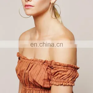 Sexy Jumpsuit Ladies Offer-shoulder Jumpsuit Cotton Jumpsuit Women thumbnail-4