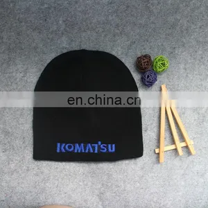 Men Winter Hats Knitting Black Beanie Hat thumbnail-1