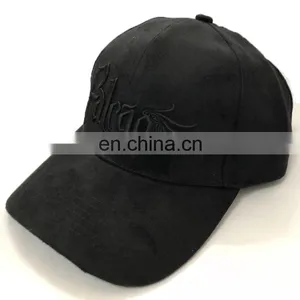 Wholesale Hot Selling 3D Embroidery Custom Promotional Suede Baseball Cap thumbnail-1
