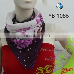 Printed High Fashion Customized Polyester Turkish Scarves for Promotion thumbnail-2