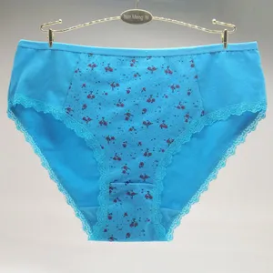 Yun Meng Ni Sexy Underwear Pretty Flower Printed Girls Briefs Big Size Cotton Underwear Women's Panties thumbnail-2