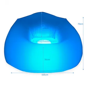 Illuminated Inflatable Chair LED Light up Inflatable Sofa Chair thumbnail-1