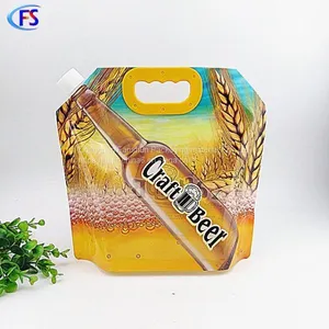 Composite Plastic Suction Nozzle Bag for Beer/Foldable Composite Plastic Bags for Milk thumbnail-1
