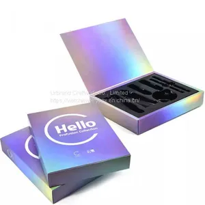 Unique Design Beautiful Cosmetic Box Perfume Cosmetic Set Cardboard Laser Gift Box With Custom Logo thumbnail-1