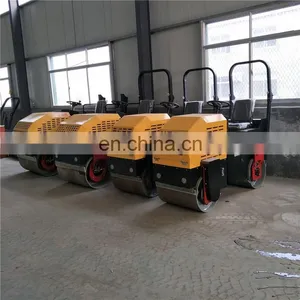 5% off CE Certified Hydraulic Ride on Double Drum 1 Ton Road Roller Compactor Machine for Sale Price thumbnail-7