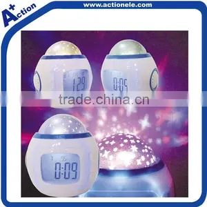 Egg Shaped Alarm Projector Clock With LED Light thumbnail-1