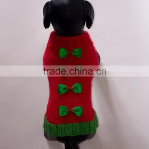 Factory Supply 100% Cotton Knitted Pattern Dogs Sweater Coat for Winter thumbnail-1