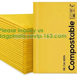 Courier Mail, Mailer, Biodegradable Mailing Holographic Cushion Envelopes Exterior Size Matte Metallic Red Bubble thumbnail-5
