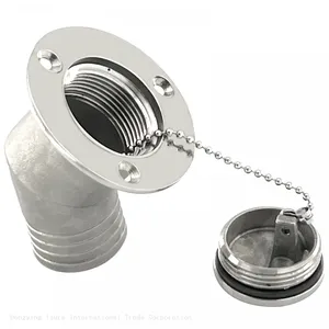 ISURE MARINE Deck Filler Marine Boat Yacht 316 Stainless Steel Deck Fill Fuel 1-1/2'' 38mm thumbnail-1