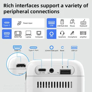 WOWOTO Q6plus Hot Selling 4K Projector Android OS Smart Mini Portable DLP Full HD Projector With Big Battery Mini 2.4G/5G WiFi thumbnail-3