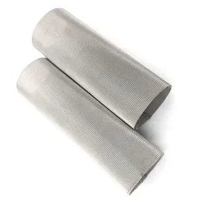 Supply 100 150 300 500 Micron Stainless Steel Wire Mesh Screen Cylinder Filter Mesh Tube thumbnail-1