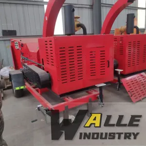 Diesel Engine Tree Mobile Wood Branch Crusher Machine Horizontal Grinder for Sale thumbnail-1