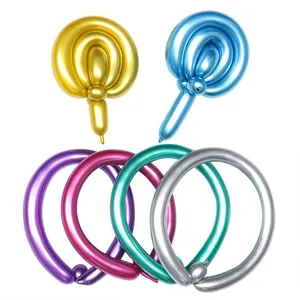 Bollons Wholesale Thick Latex Magic Metallic Chrome Balloons Birthday Globos Party Supplies Wedding Decoration Balloon Long thumbnail-4
