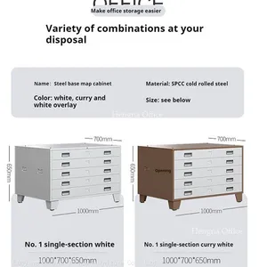 Architectural Blueprint Storage Cabinet With Fine Stainless Steel Handles and Robust Locking System for Safe and Organized Filing thumbnail-3