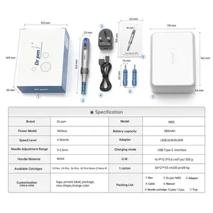 Wholesale Derma Pen M8S Stainless Steel 12/18/24/36/42/Nano Pin Cartridge Microneedling Needles Dr Pen Derma Pen thumbnail-5