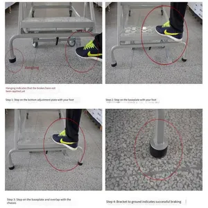 rl Type Mobile Climbing Ladder. High-quality Automatic Braking Goods-picking Work Platform Ladders for Sale thumbnail-4