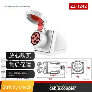 Zhongzhao Concealed Industrial Socket, Industrial Waterproof Plug, Nylon Aviation Waterproof and Dustproof for Construction Sites, Ip67 ce Certified thumbnail-4