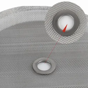 304 Stainless Steel Reusable Coffee Filter Disc 0.1mm Fine Mesh for Drip Coffee Maker thumbnail-3