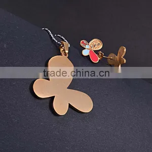 Women Jewelry Stainless Steel Jewelry Colorful Butterfly Jewelry Set thumbnail-4