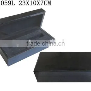 High End Black Leather Covered Wooden Pen Gift Box Wholesale W1059S thumbnail-1