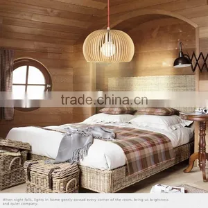 2016 New Wood Caged Round Design LED Pendant Lights JK-8005B-01 Wood Pendant Light Round Led Pendant Light thumbnail-1