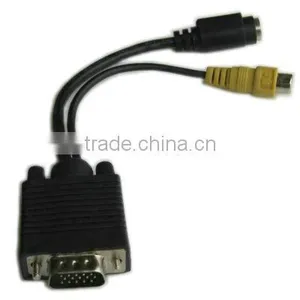 VGA Video to S-Video and RCA TV Display Adapter Cable thumbnail-1