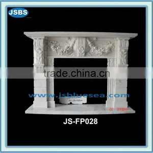 White Natural Marble Interior Morden Fireplace Mantel thumbnail-1