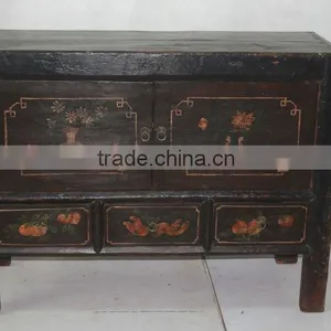 Reproduction Antique Chinese Hand Painting Cabinet/Mongolia Cabinet thumbnail-1