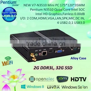 Low Cost Mini Computer With Pentium Quad Core N3510 2Ghz DDR3L COM USB3.0 HD Ports Linux Android Computer Home Desktop thumbnail-1