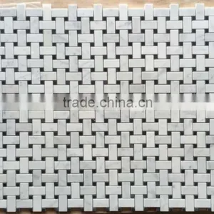 Competitive Prices Bianco Carrara White Marble Mosaic for Bathroom Tile and Wall Tile thumbnail-5